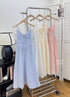 Cotton Spaghetti Straps Midi Dresses